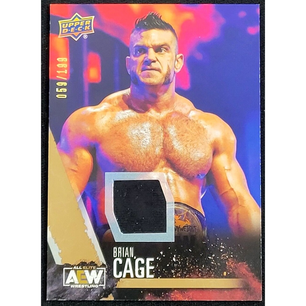 2021 UPPER‎ DECK AEW BRIAN CAGE GOLD RELIC #D 59/199